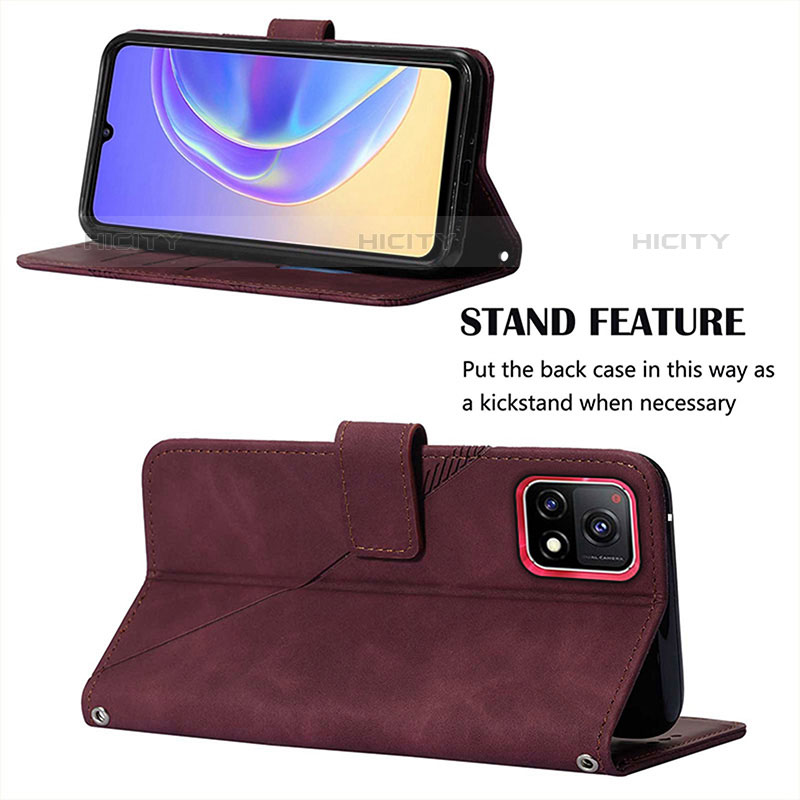 Handytasche Stand Schutzhülle Flip Leder Hülle Y01B für Vivo iQOO U3 5G groß