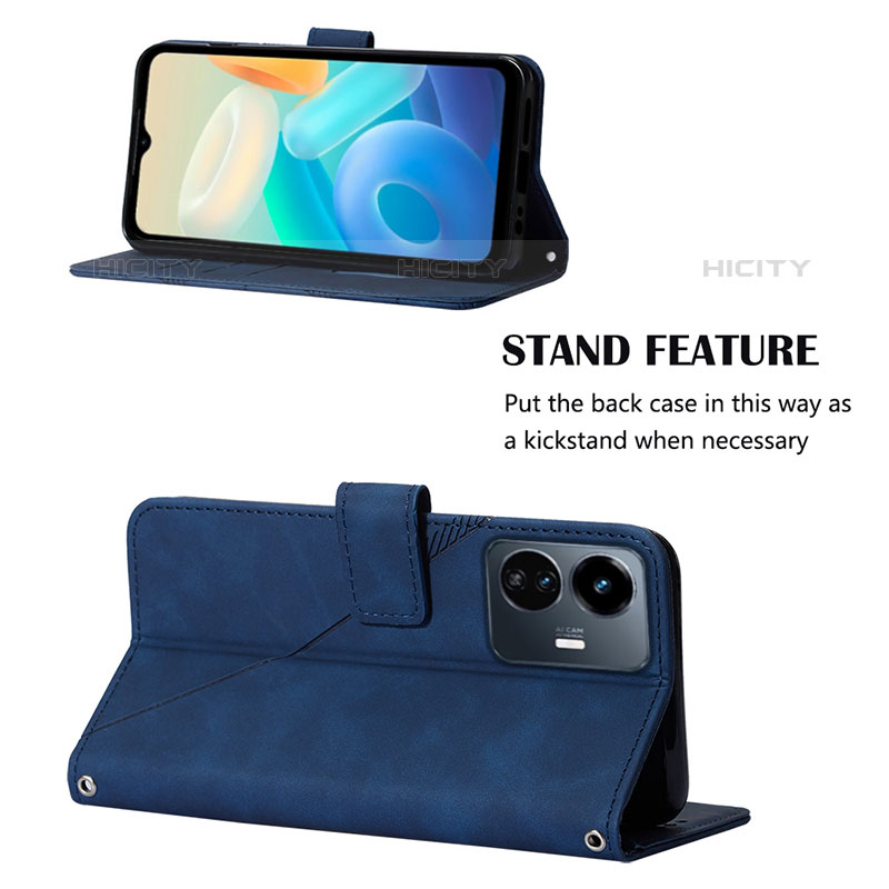 Handytasche Stand Schutzhülle Flip Leder Hülle Y01B für Vivo iQOO Z6 Lite 5G groß