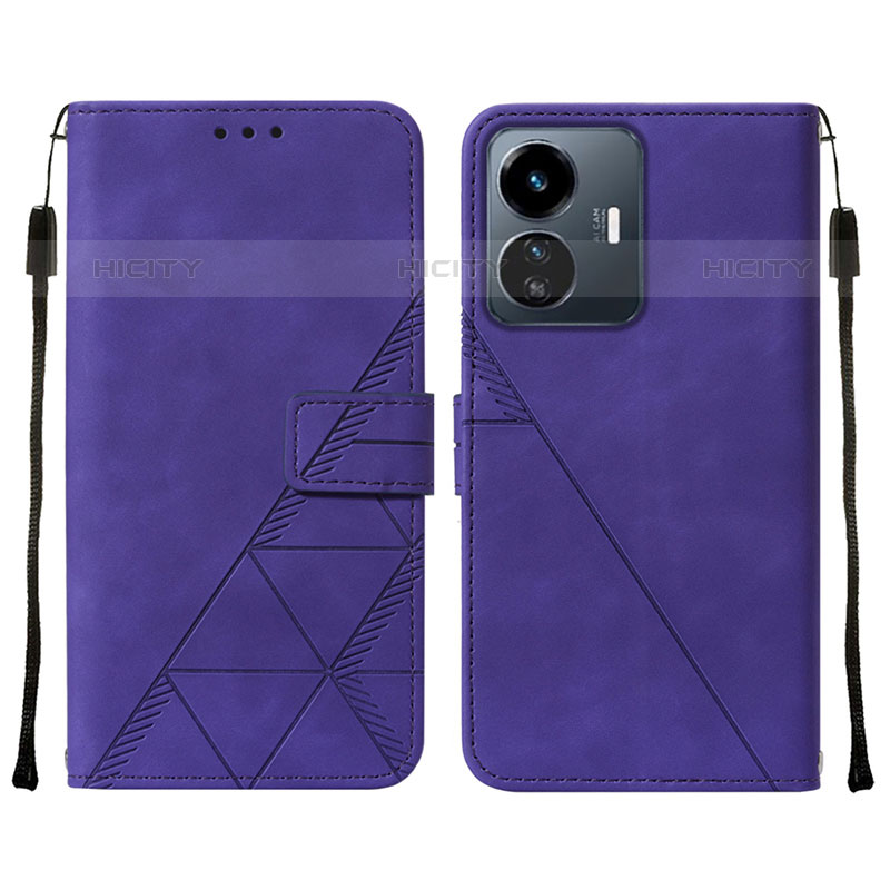 Handytasche Stand Schutzhülle Flip Leder Hülle Y01B für Vivo iQOO Z6 Lite 5G Violett