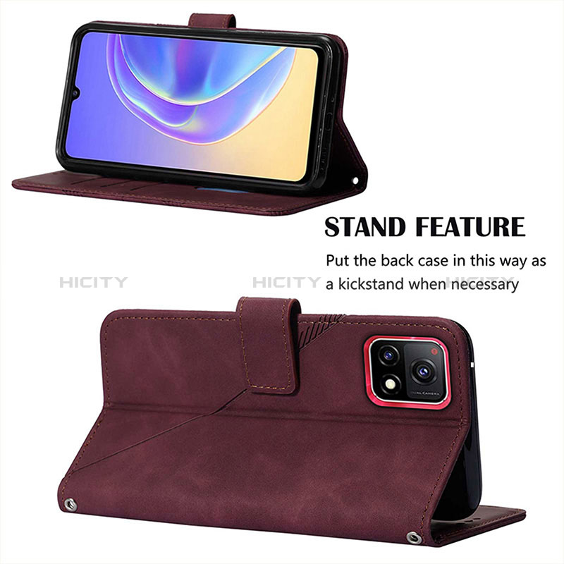 Handytasche Stand Schutzhülle Flip Leder Hülle Y01B für Vivo Y72 India