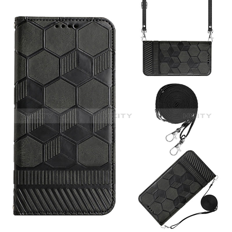 Handytasche Stand Schutzhülle Flip Leder Hülle Y01B für Xiaomi POCO C3 Schwarz