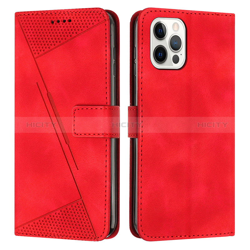 Handytasche Stand Schutzhülle Flip Leder Hülle Y01X für Apple iPhone 16 Pro Rot Plus