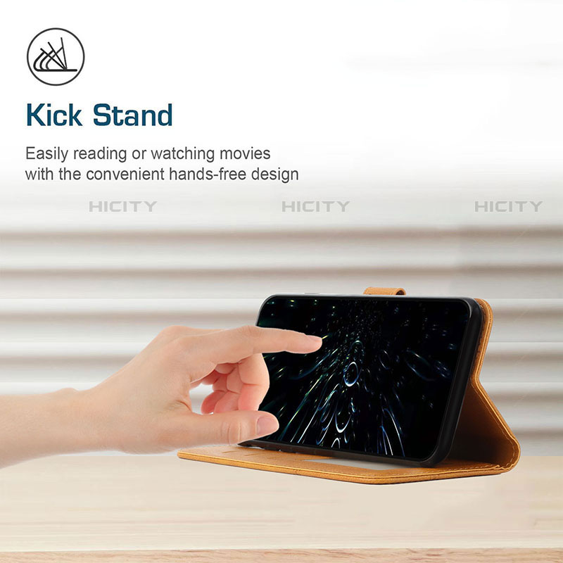 Handytasche Stand Schutzhülle Flip Leder Hülle Y01X für Motorola Moto E32