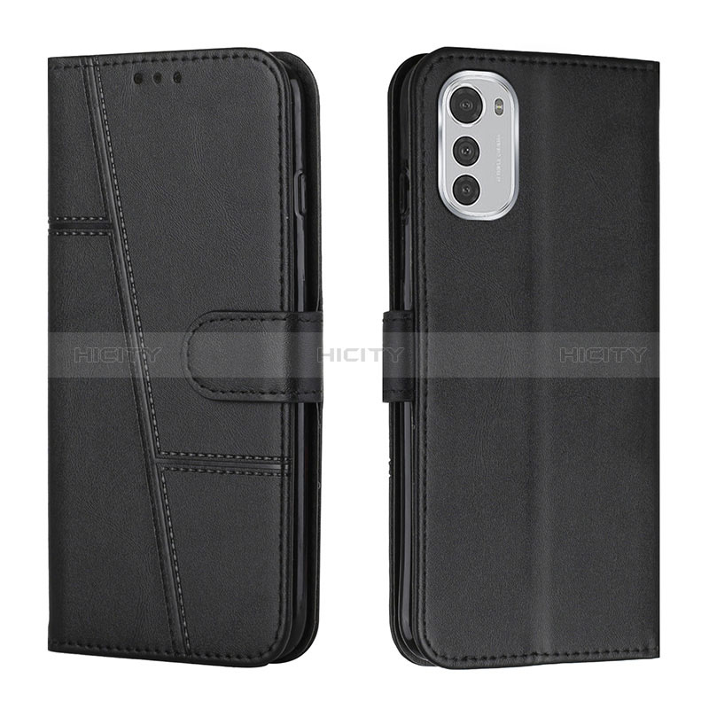 Handytasche Stand Schutzhülle Flip Leder Hülle Y01X für Motorola Moto E32 Schwarz Plus