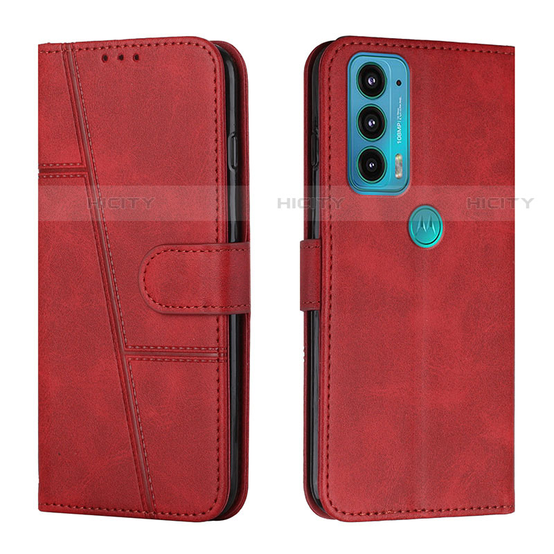 Handytasche Stand Schutzhülle Flip Leder Hülle Y01X für Motorola Moto Edge 20 5G Rot