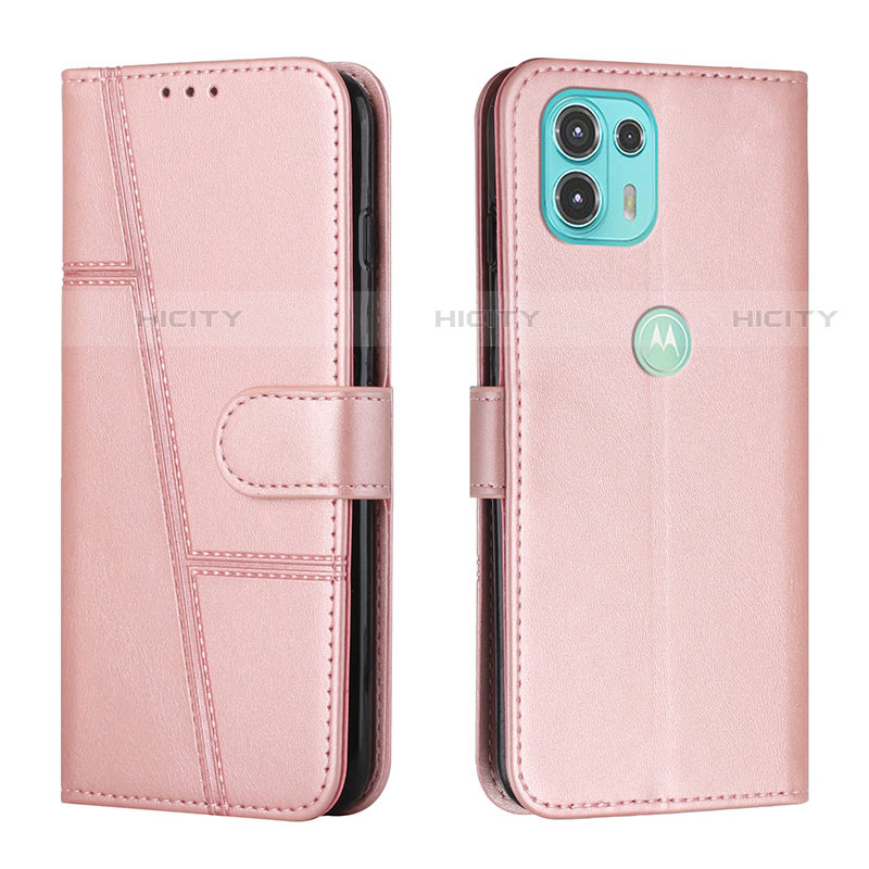 Handytasche Stand Schutzhülle Flip Leder Hülle Y01X für Motorola Moto Edge 20 Lite 5G Rosegold Plus