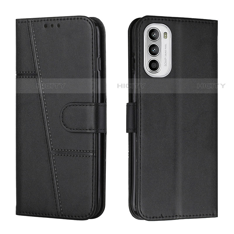 Handytasche Stand Schutzhülle Flip Leder Hülle Y01X für Motorola Moto Edge (2022) 5G Schwarz