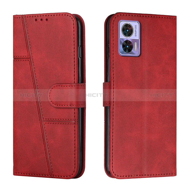 Handytasche Stand Schutzhülle Flip Leder Hülle Y01X für Motorola Moto Edge 30 Lite 5G Rot