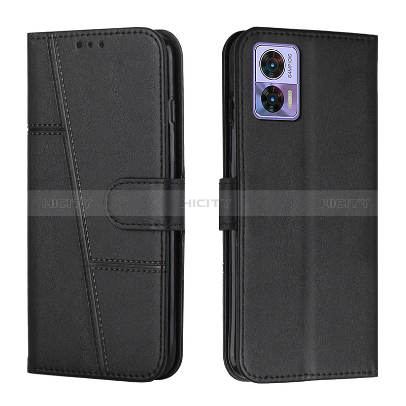 Handytasche Stand Schutzhülle Flip Leder Hülle Y01X für Motorola Moto Edge 30 Lite 5G Schwarz Plus