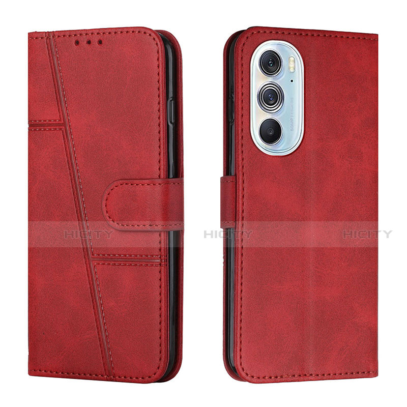 Handytasche Stand Schutzhülle Flip Leder Hülle Y01X für Motorola Moto Edge 30 Pro 5G Rot