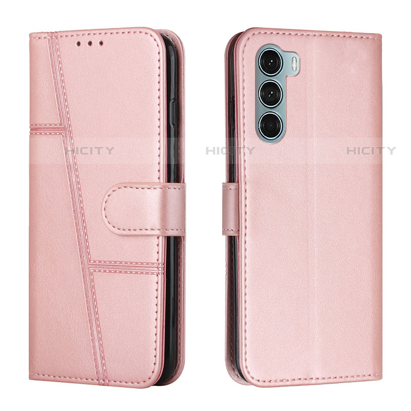 Handytasche Stand Schutzhülle Flip Leder Hülle Y01X für Motorola Moto Edge S30 5G Rosegold