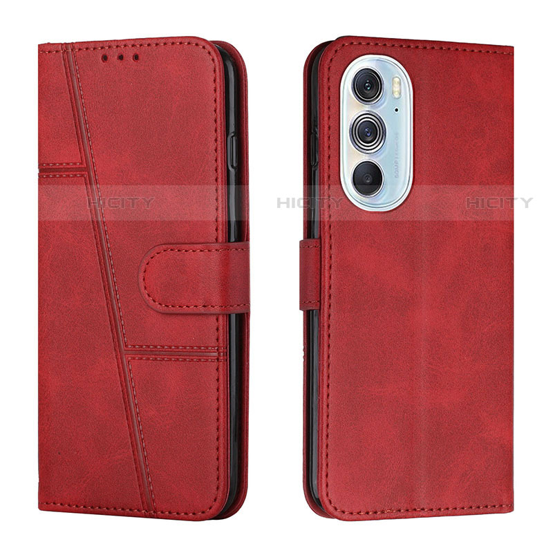 Handytasche Stand Schutzhülle Flip Leder Hülle Y01X für Motorola Moto Edge X30 5G Rot