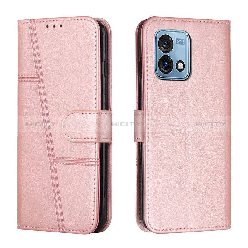 Handytasche Stand Schutzhülle Flip Leder Hülle Y01X für Motorola Moto G Stylus (2023) 5G Rosegold