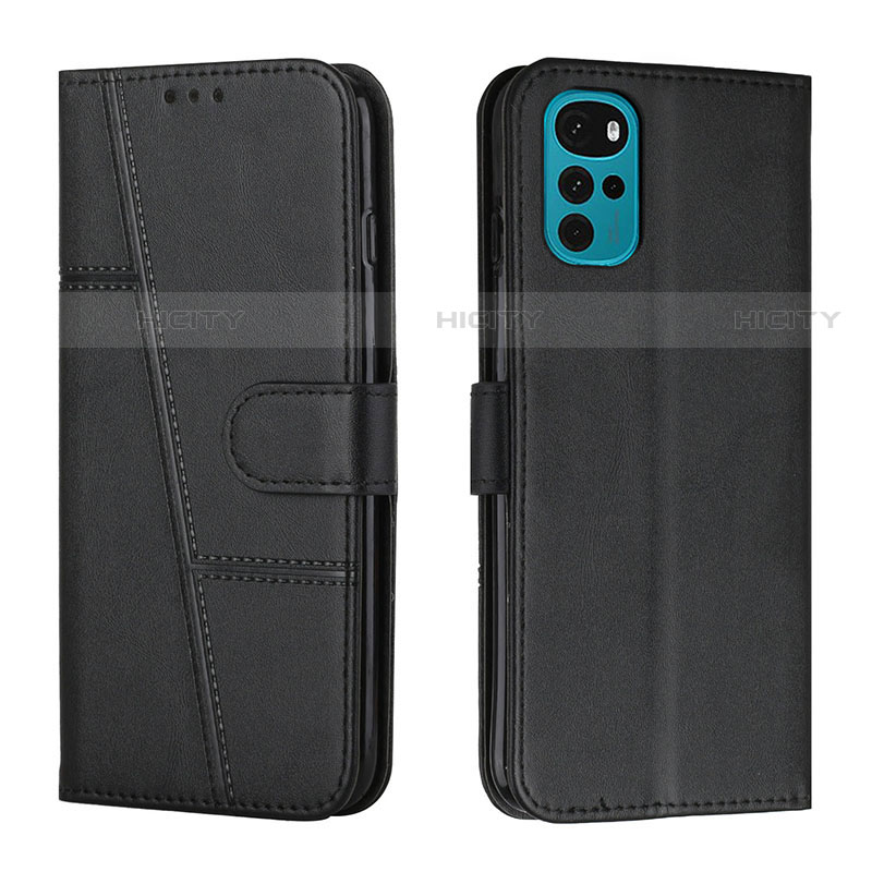 Handytasche Stand Schutzhülle Flip Leder Hülle Y01X für Motorola Moto G22 Schwarz