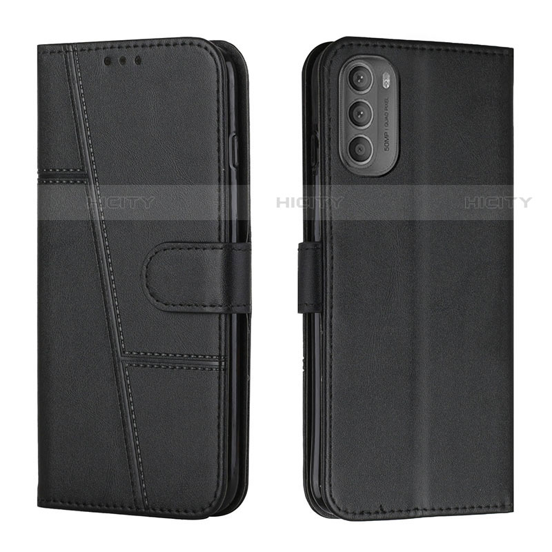 Handytasche Stand Schutzhülle Flip Leder Hülle Y01X für Motorola Moto G31 Schwarz