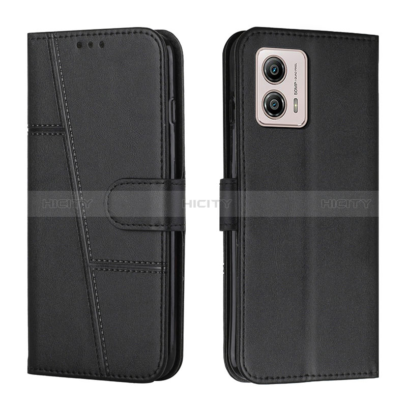 Handytasche Stand Schutzhülle Flip Leder Hülle Y01X für Motorola Moto G53j 5G Schwarz Plus