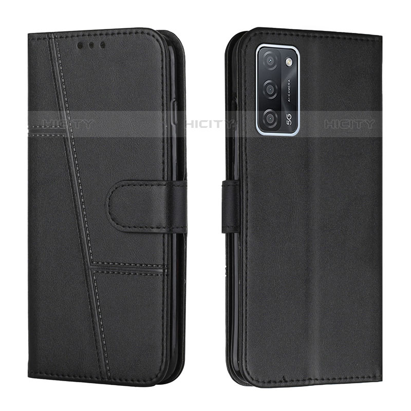 Handytasche Stand Schutzhülle Flip Leder Hülle Y01X für Oppo A53s 5G Schwarz