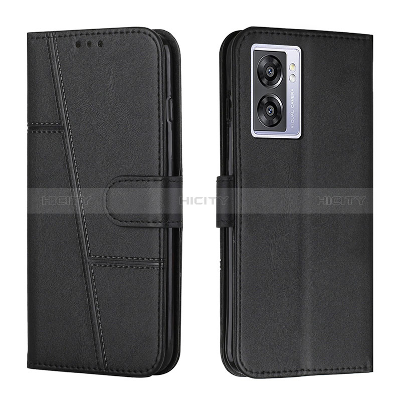 Handytasche Stand Schutzhülle Flip Leder Hülle Y01X für Oppo A56S 5G Schwarz Plus