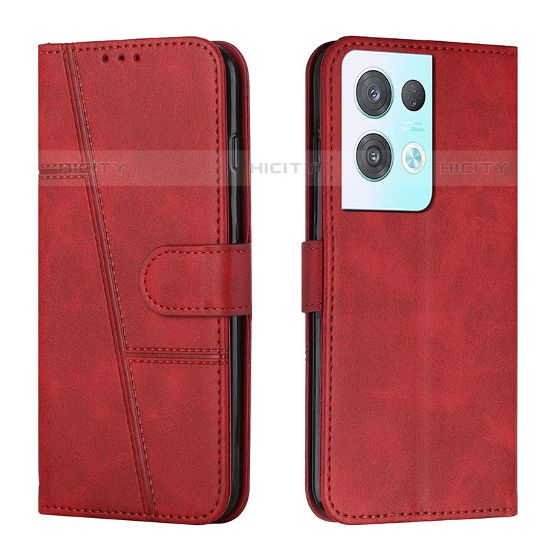 Handytasche Stand Schutzhülle Flip Leder Hülle Y01X für Oppo Reno8 Pro 5G Rot