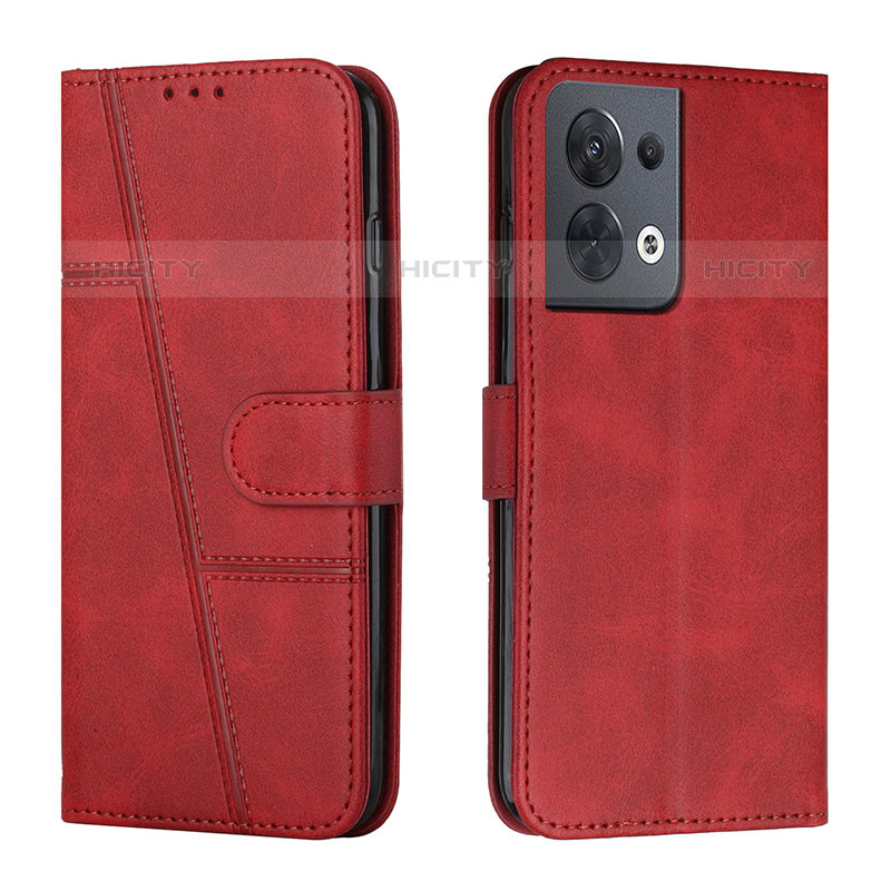 Handytasche Stand Schutzhülle Flip Leder Hülle Y01X für Oppo Reno9 Pro 5G Rot