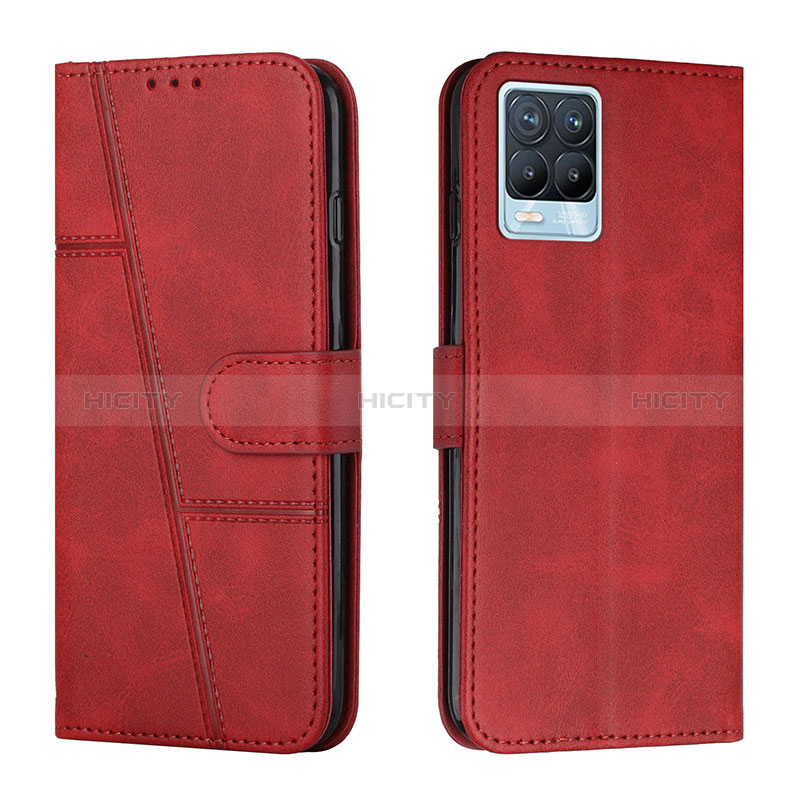 Handytasche Stand Schutzhülle Flip Leder Hülle Y01X für Realme 8 4G Rot