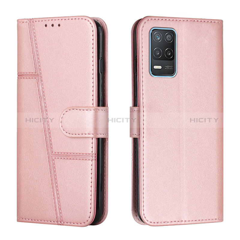 Handytasche Stand Schutzhülle Flip Leder Hülle Y01X für Realme 8s 5G Rosegold Plus