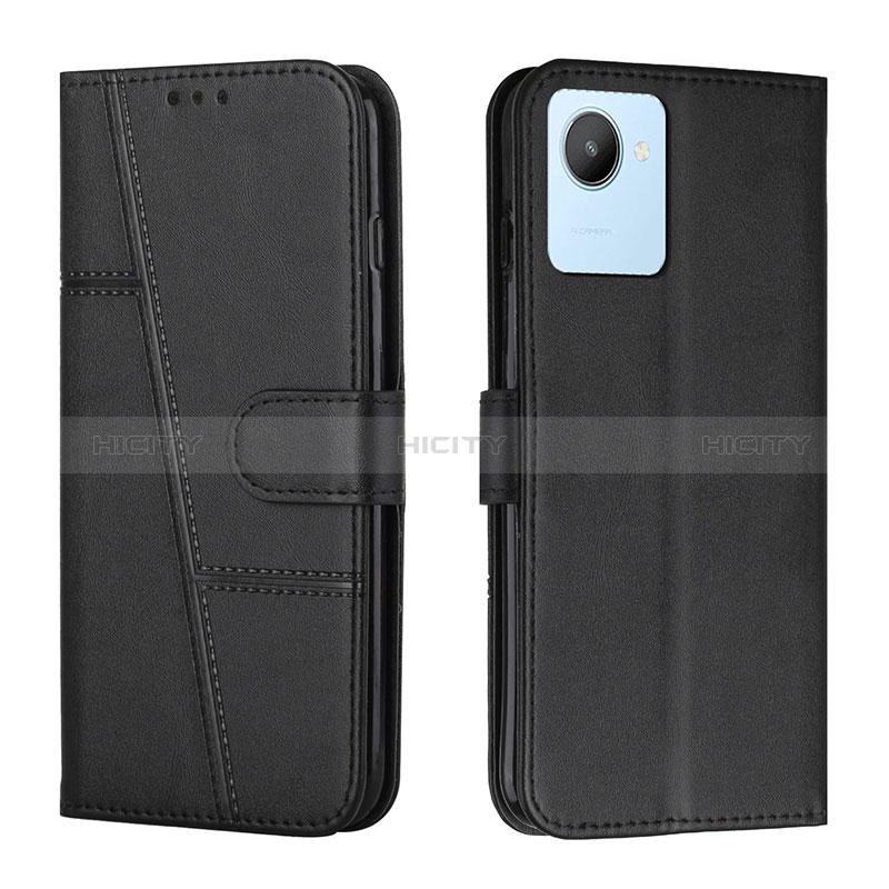 Handytasche Stand Schutzhülle Flip Leder Hülle Y01X für Realme C30 Schwarz