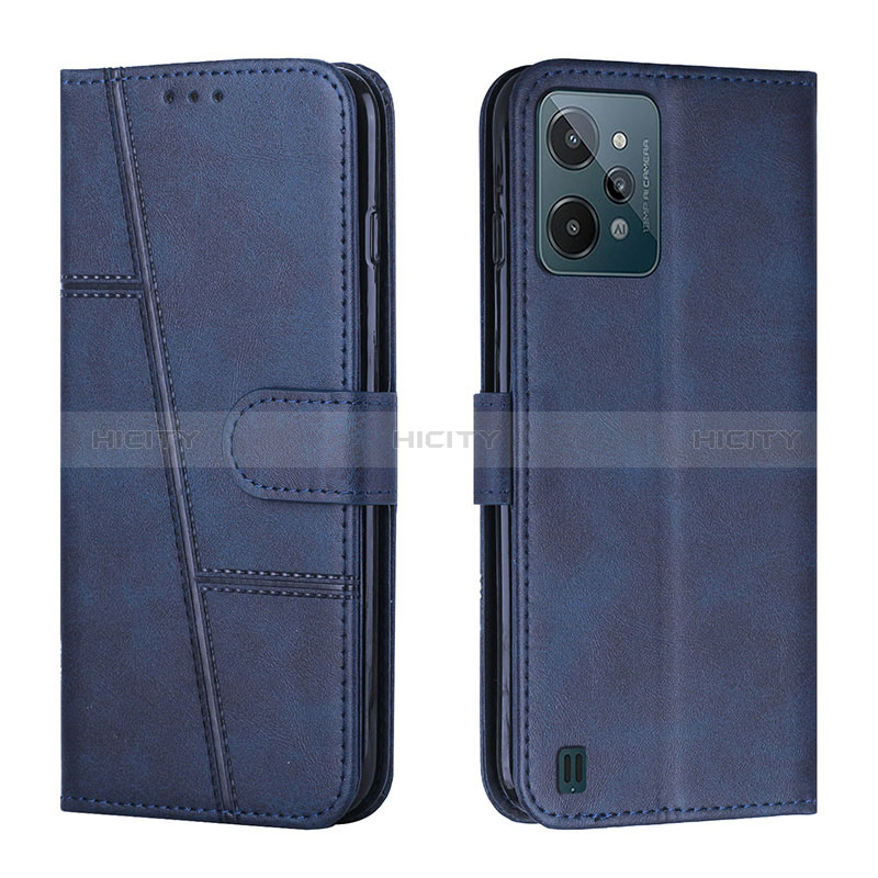 Handytasche Stand Schutzhülle Flip Leder Hülle Y01X für Realme C31 Blau Plus