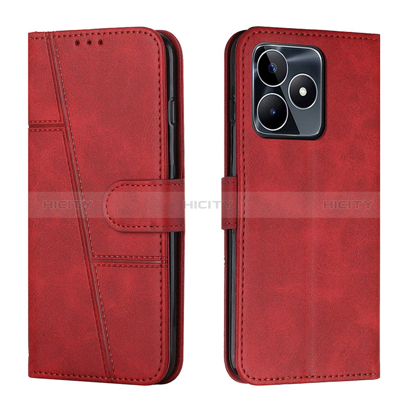 Handytasche Stand Schutzhülle Flip Leder Hülle Y01X für Realme C67 Rot