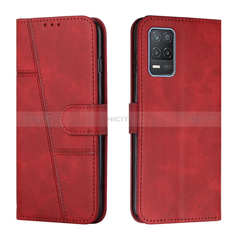 Handytasche Stand Schutzhülle Flip Leder Hülle Y01X für Realme Q3i 5G Rot Plus