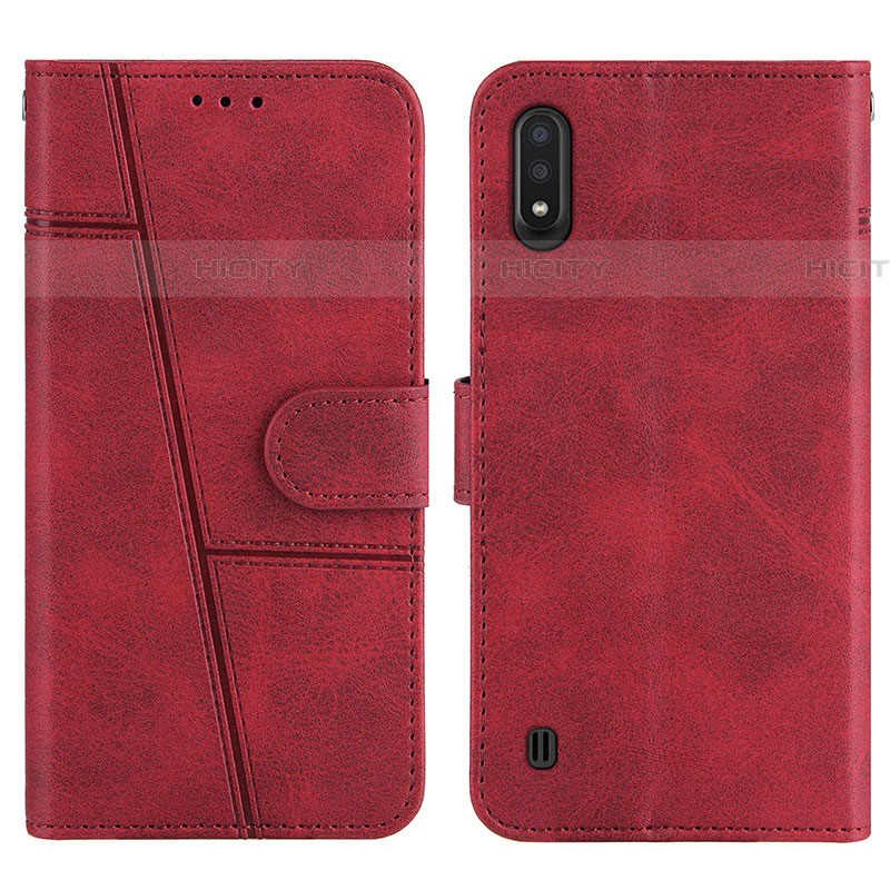 Handytasche Stand Schutzhülle Flip Leder Hülle Y01X für Samsung Galaxy A01 SM-A015 Rot