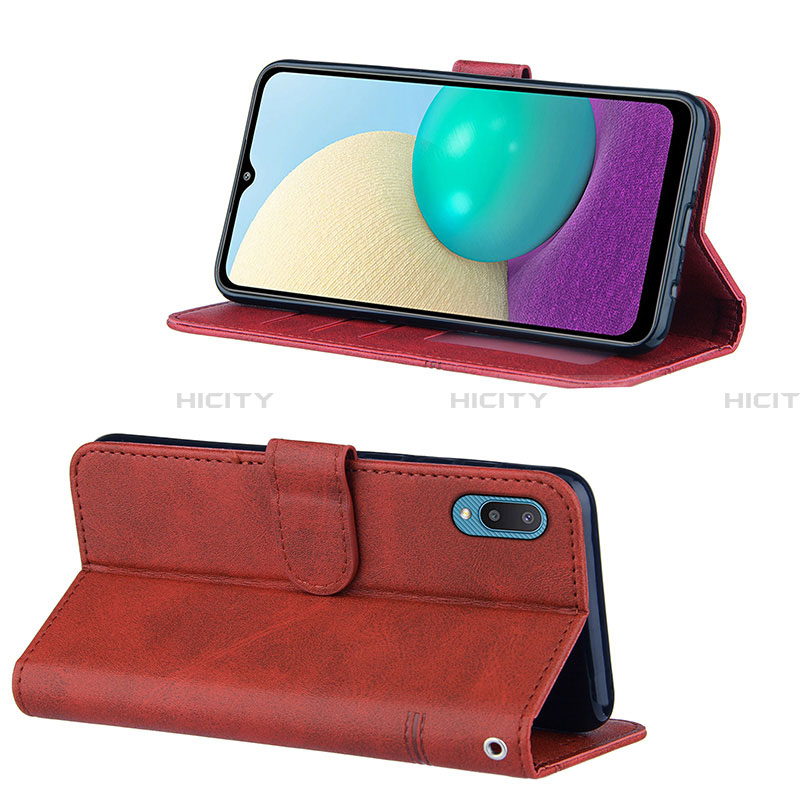 Handytasche Stand Schutzhülle Flip Leder Hülle Y01X für Samsung Galaxy A02 groß