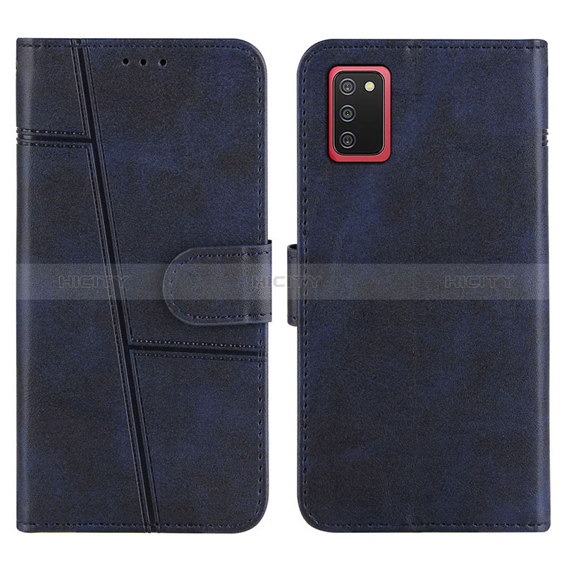 Handytasche Stand Schutzhülle Flip Leder Hülle Y01X für Samsung Galaxy A02s Blau Plus