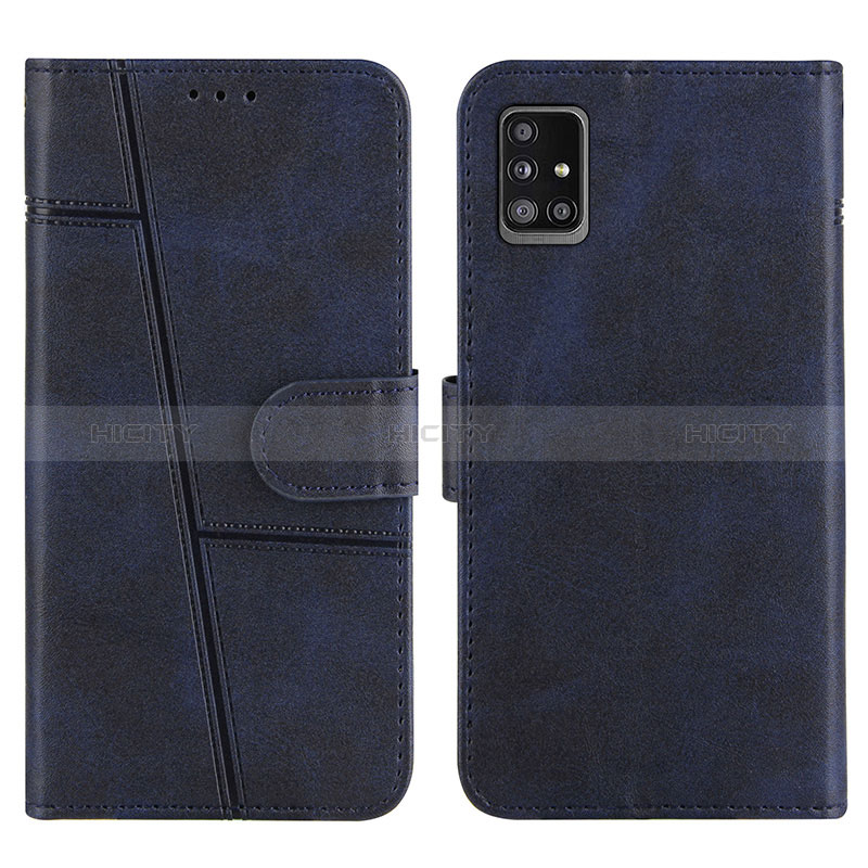 Handytasche Stand Schutzhülle Flip Leder Hülle Y01X für Samsung Galaxy A51 4G Blau