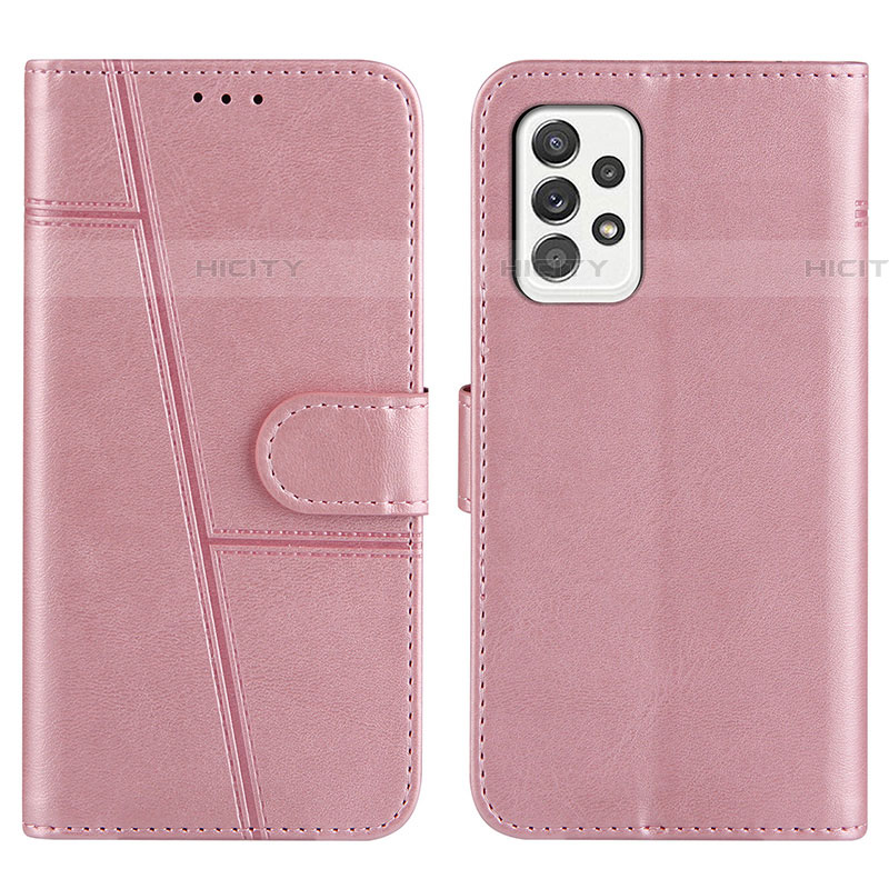 Handytasche Stand Schutzhülle Flip Leder Hülle Y01X für Samsung Galaxy A52 4G Rosegold