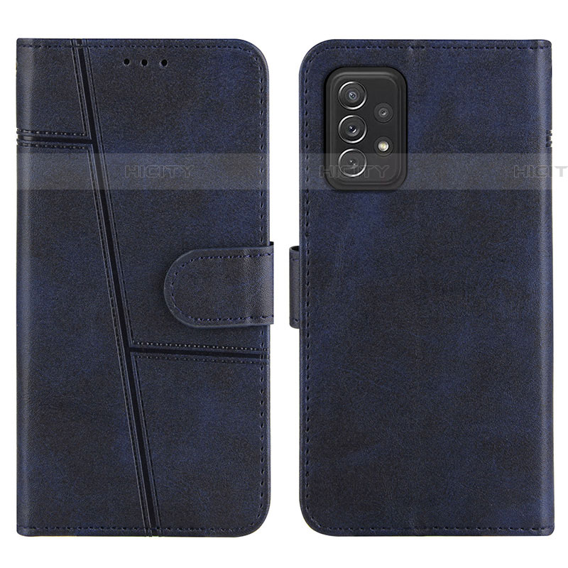 Handytasche Stand Schutzhülle Flip Leder Hülle Y01X für Samsung Galaxy A72 4G Blau