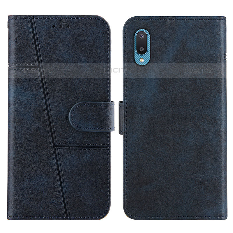 Handytasche Stand Schutzhülle Flip Leder Hülle Y01X für Samsung Galaxy M02 Blau