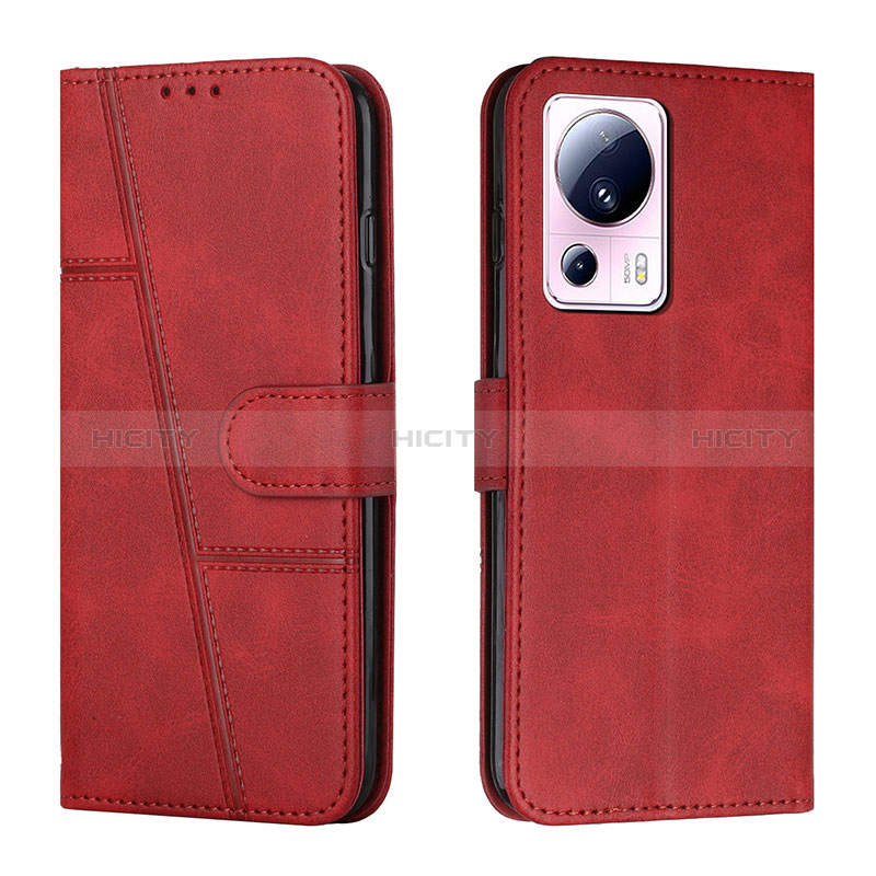 Handytasche Stand Schutzhülle Flip Leder Hülle Y01X für Xiaomi Mi 13 Lite 5G Rot Plus