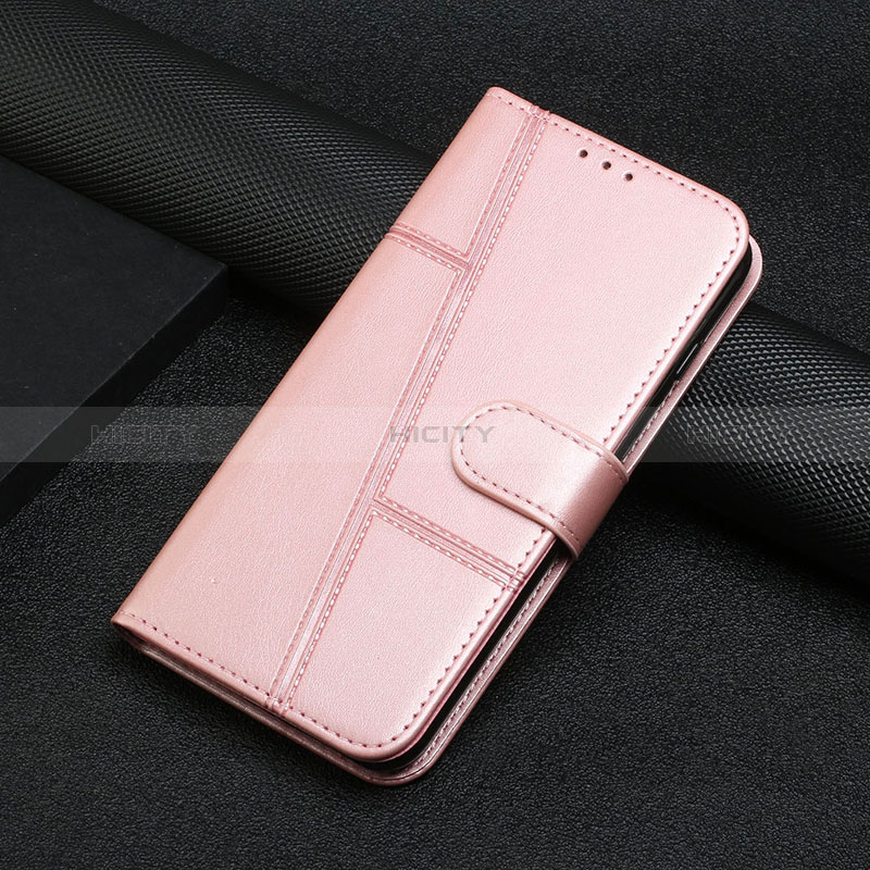 Handytasche Stand Schutzhülle Flip Leder Hülle Y01X für Xiaomi Poco F5 Pro 5G Rosegold Plus