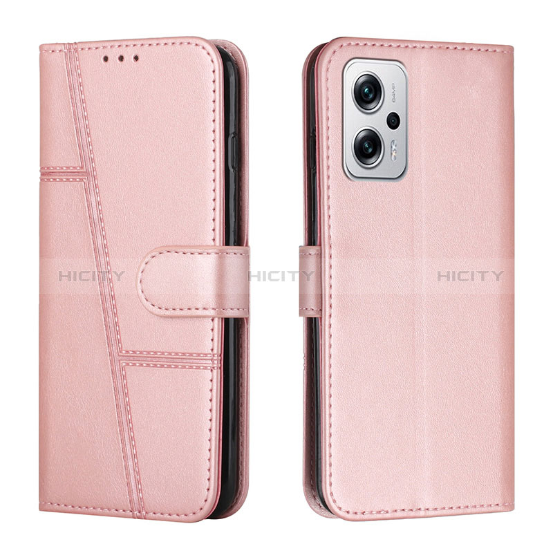 Handytasche Stand Schutzhülle Flip Leder Hülle Y01X für Xiaomi Poco X4 GT 5G Rosegold Plus