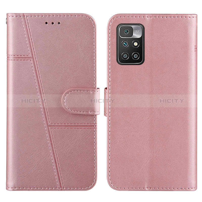 Handytasche Stand Schutzhülle Flip Leder Hülle Y01X für Xiaomi Redmi 10 (2022) Rosegold Plus