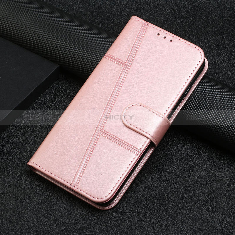 Handytasche Stand Schutzhülle Flip Leder Hülle Y01X für Xiaomi Redmi A1 Plus Rosegold