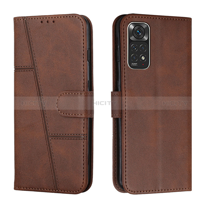 Handytasche Stand Schutzhülle Flip Leder Hülle Y01X für Xiaomi Redmi Note 11 4G (2022) Braun Plus