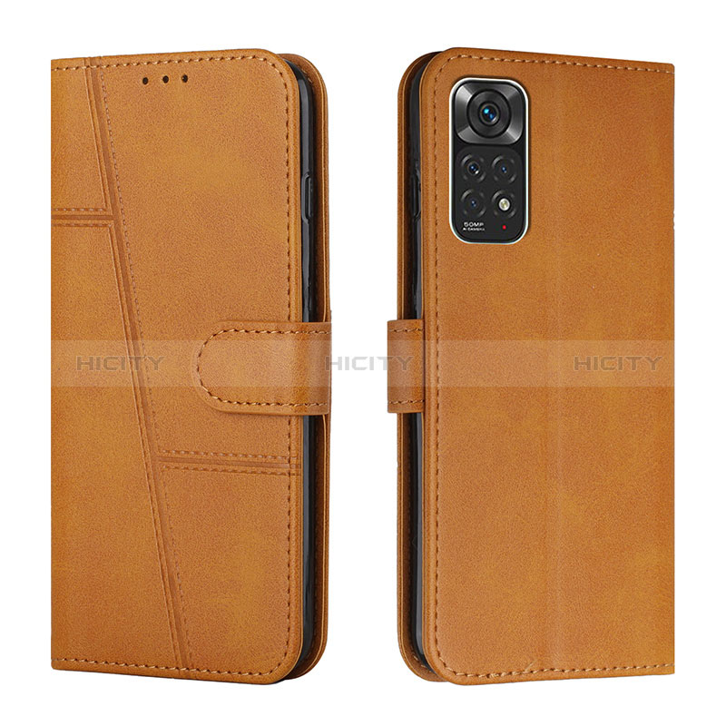 Handytasche Stand Schutzhülle Flip Leder Hülle Y01X für Xiaomi Redmi Note 11 4G (2022) Hellbraun