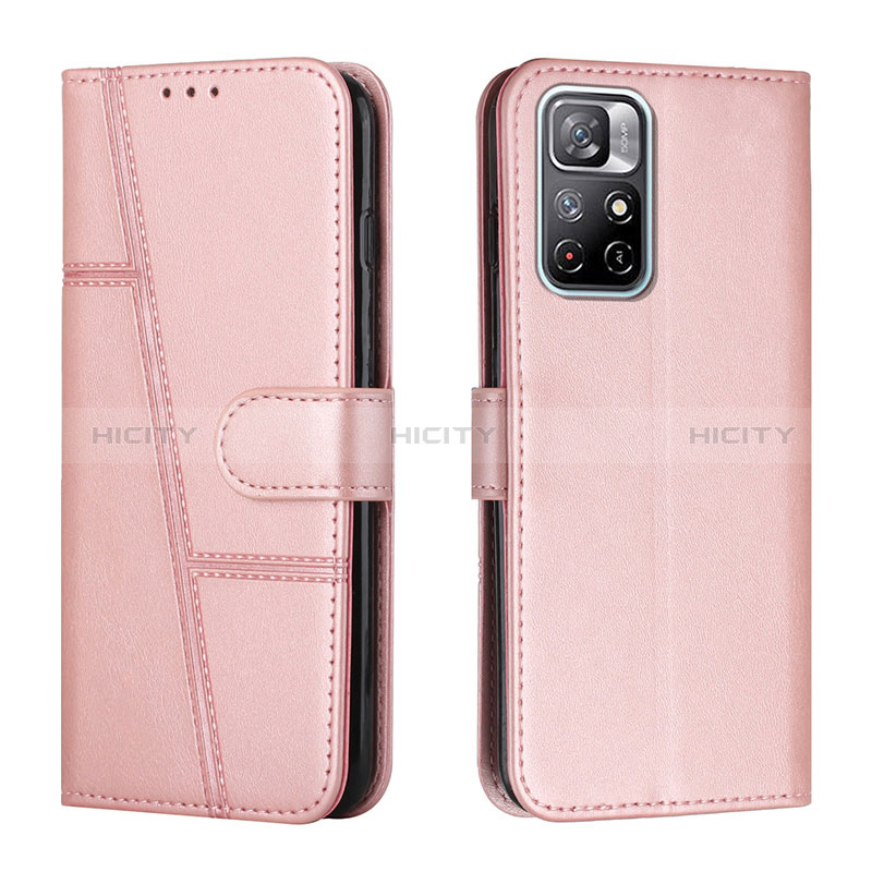 Handytasche Stand Schutzhülle Flip Leder Hülle Y01X für Xiaomi Redmi Note 11 5G Rosegold Plus