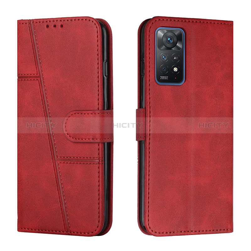 Handytasche Stand Schutzhülle Flip Leder Hülle Y01X für Xiaomi Redmi Note 11 Pro 4G Rot Plus