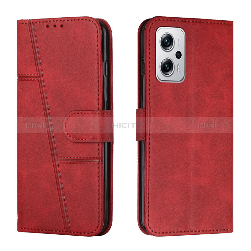 Handytasche Stand Schutzhülle Flip Leder Hülle Y01X für Xiaomi Redmi Note 11T Pro+ Plus 5G Rot Plus