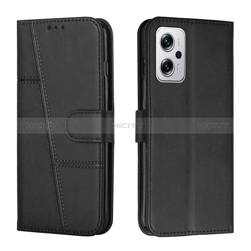 Handytasche Stand Schutzhülle Flip Leder Hülle Y01X für Xiaomi Redmi Note 12T Pro 5G Schwarz