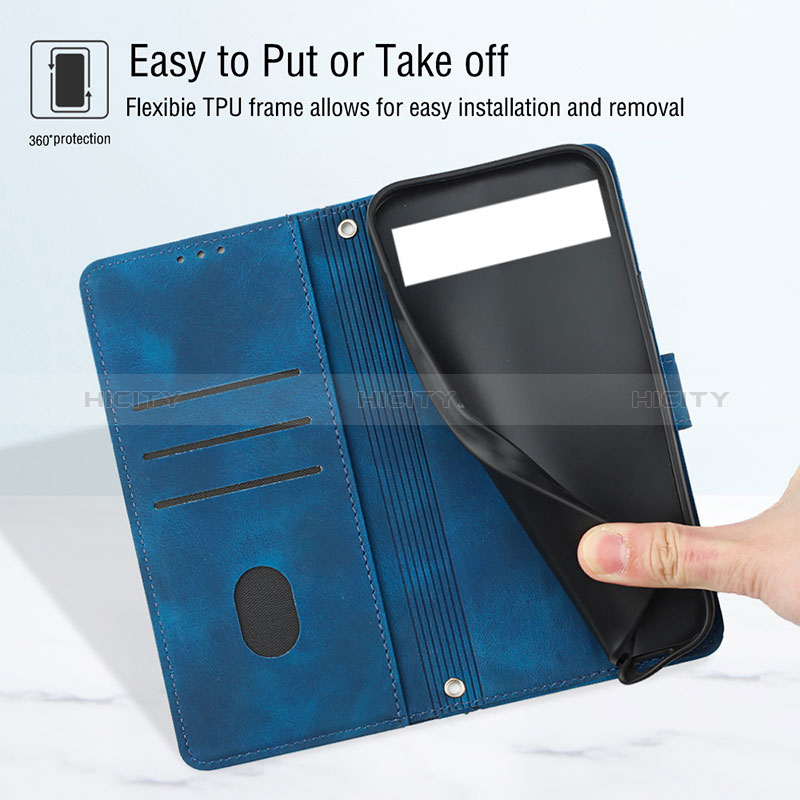 Handytasche Stand Schutzhülle Flip Leder Hülle Y02B für Google Pixel 6 5G groß