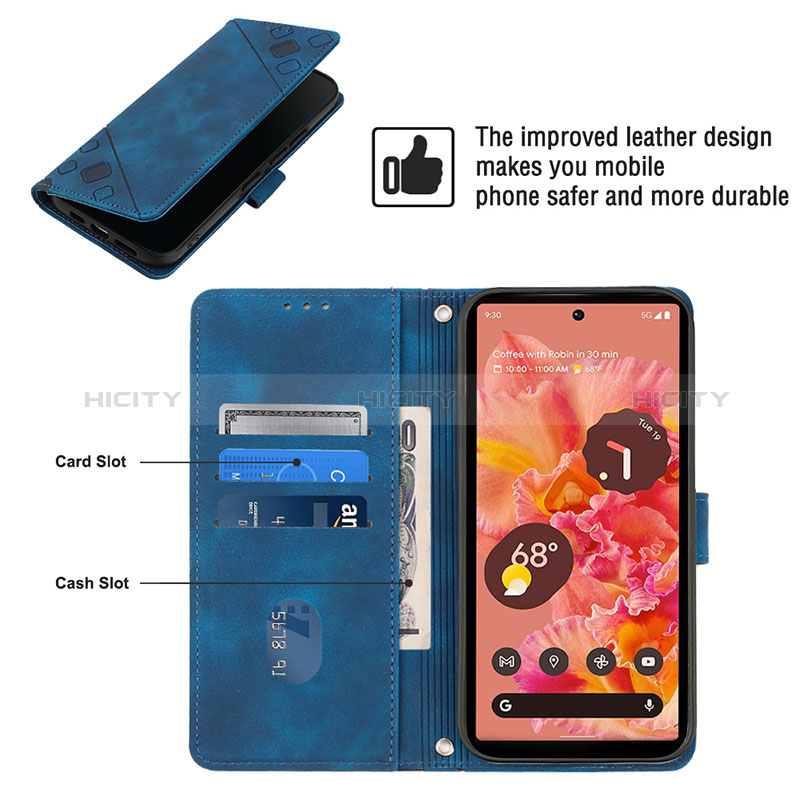 Handytasche Stand Schutzhülle Flip Leder Hülle Y02B für Google Pixel 6 5G groß